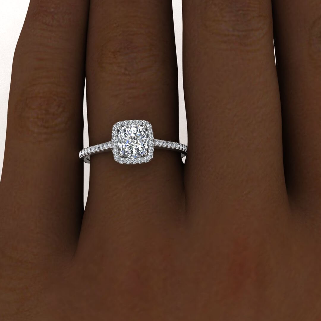 1.2 CT Round Solitaire Moissanite Engagement Ring