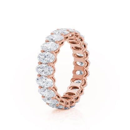 5.46 TCW Oval Full Eternity Moissanite Wedding Band