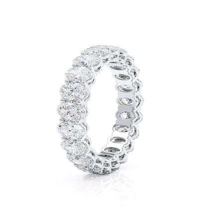 5.46 TCW Oval Full Eternity Moissanite Wedding Band