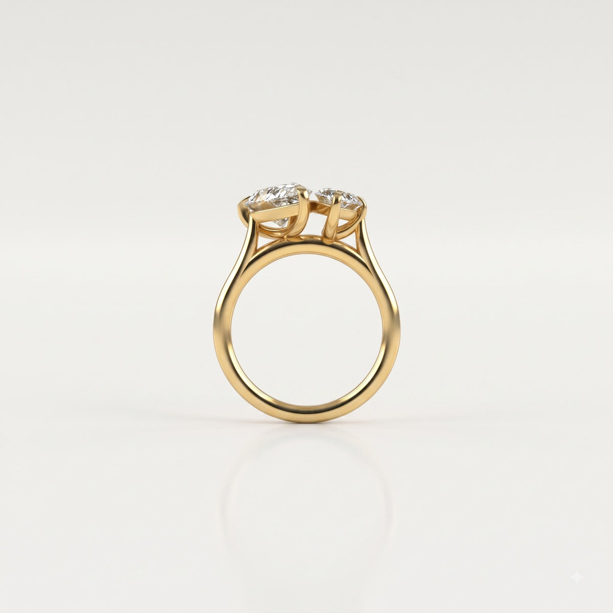 1.6 CT Pear Toi Et Moi Moissanite Engagement Ring