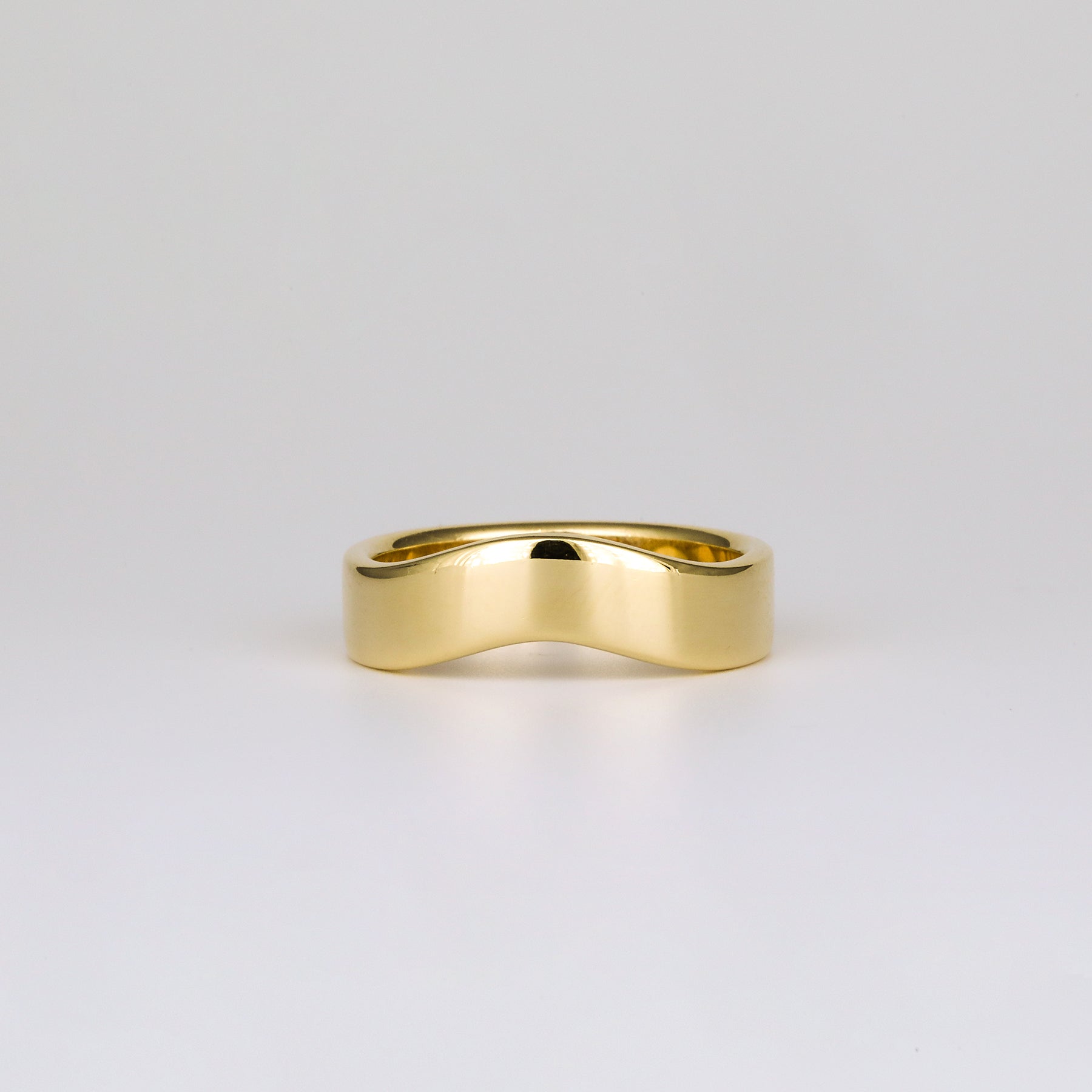 Curved Contour Wedding Band