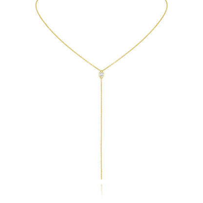 0.04 TCW Round Moissanite Chain Necklace