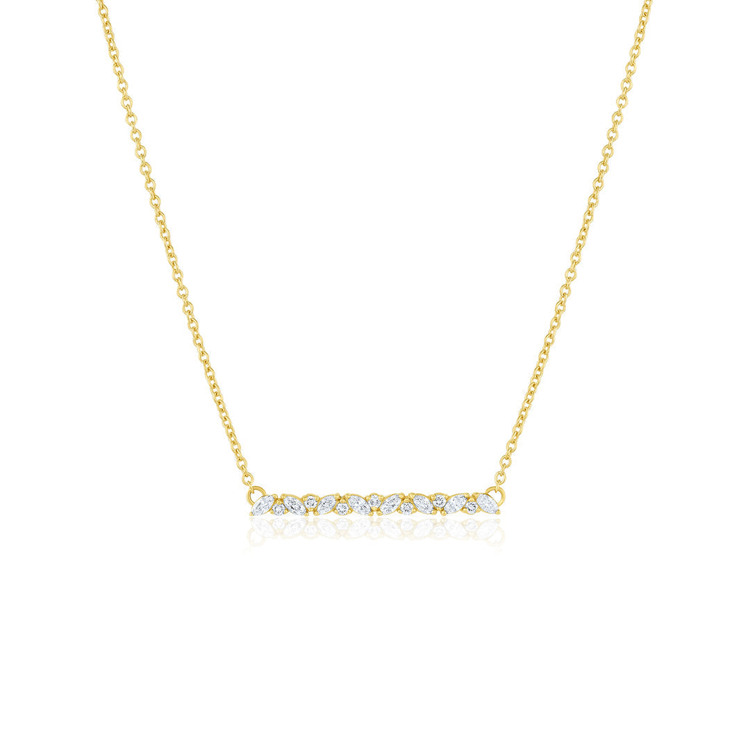 0.3 TCW Round & Marquise Moissanite Multiple Stone Necklace