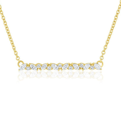 0.3 TCW Round & Marquise Moissanite Multiple Stone Necklace