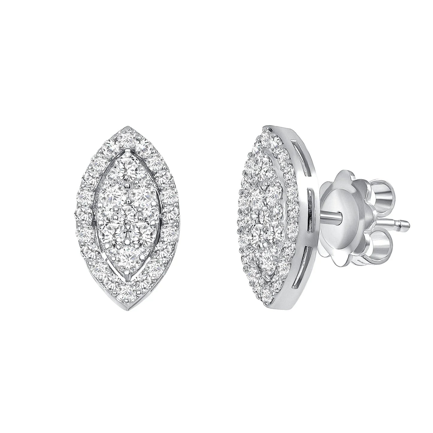 0.80 TCW Round Cut Stud Moissanite Earrings