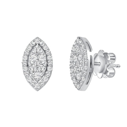 0.80 TCW Round Cut Stud Moissanite Earrings