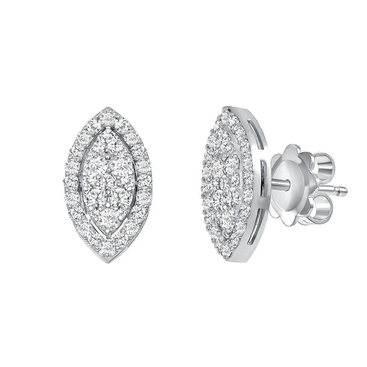 0.80 TCW Round Cut Stud Moissanite Earrings