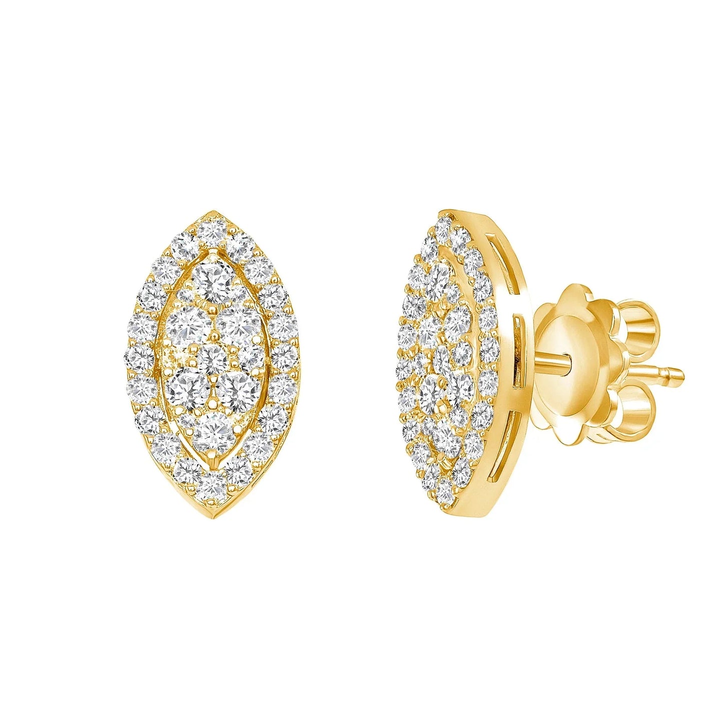 0.80 TCW Round Cut Stud Moissanite Earrings