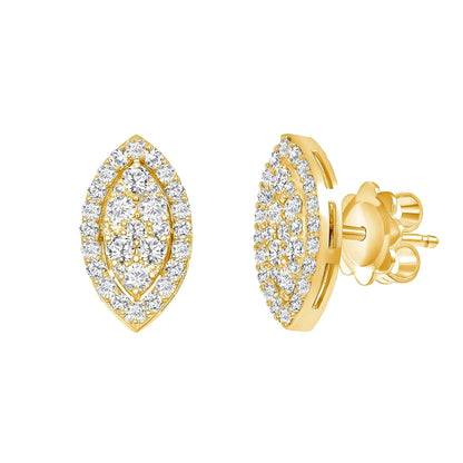 0.80 TCW Round Cut Stud Moissanite Earrings