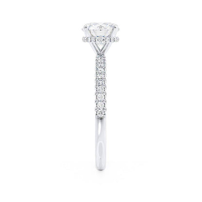 1.5 CT Round Pave Moissanite Engagement Ring
