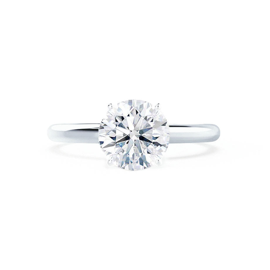 1.2 CT Round Solitaire Moissanite Engagement Ring