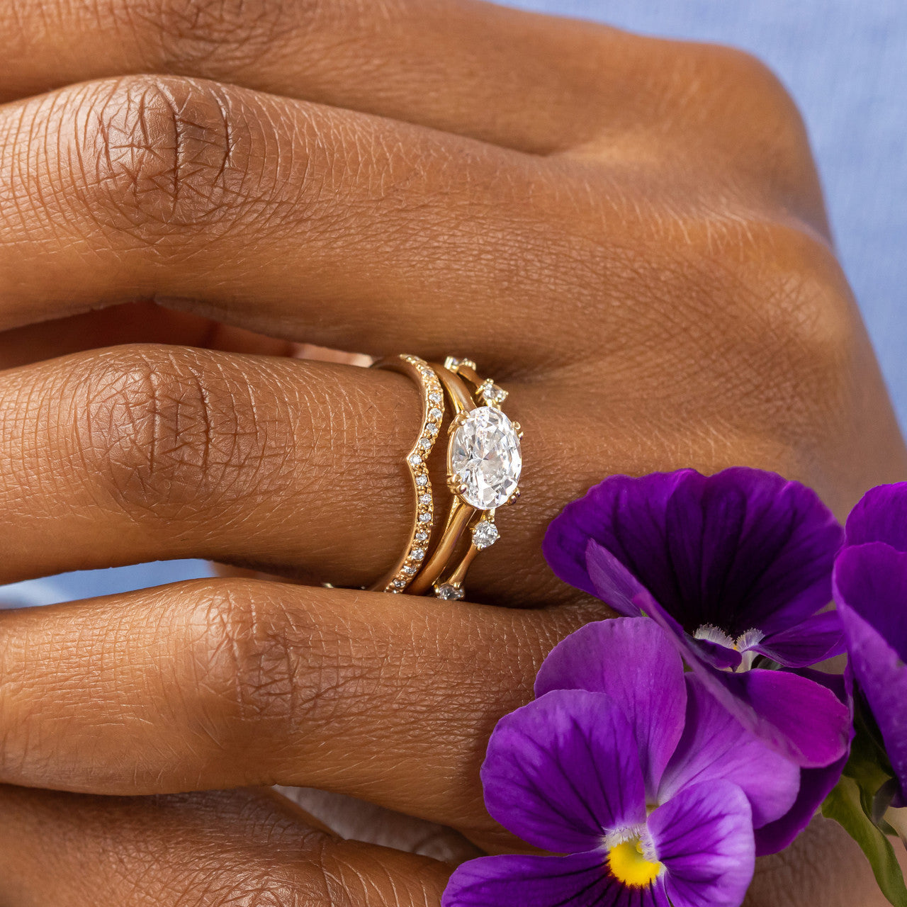 1.20 CT Oval Moissanite East West Solitaire Engagement Ring - farrellouise