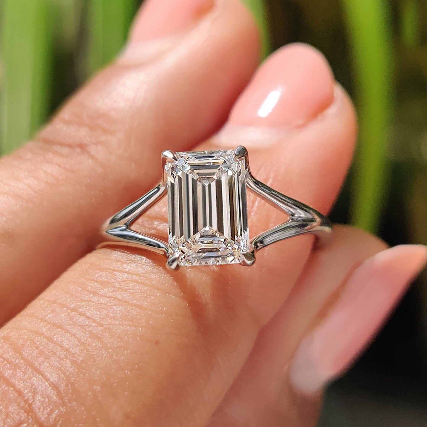 1.50 CT Cushion Dainty Pave Moissanite Engagement Ring
