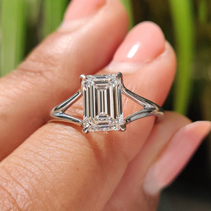 1.50 CT Cushion Dainty Pave Moissanite Engagement Ring