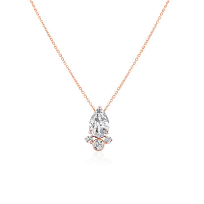 2.5 TCW Pear Moissanite Multi Stone Necklace