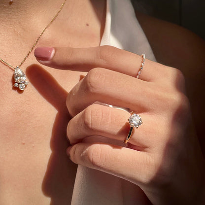 2.5 TCW Pear Moissanite Multi Stone Necklace