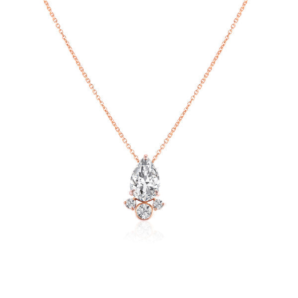 2.5 TCW Pear Moissanite Multi Stone Necklace