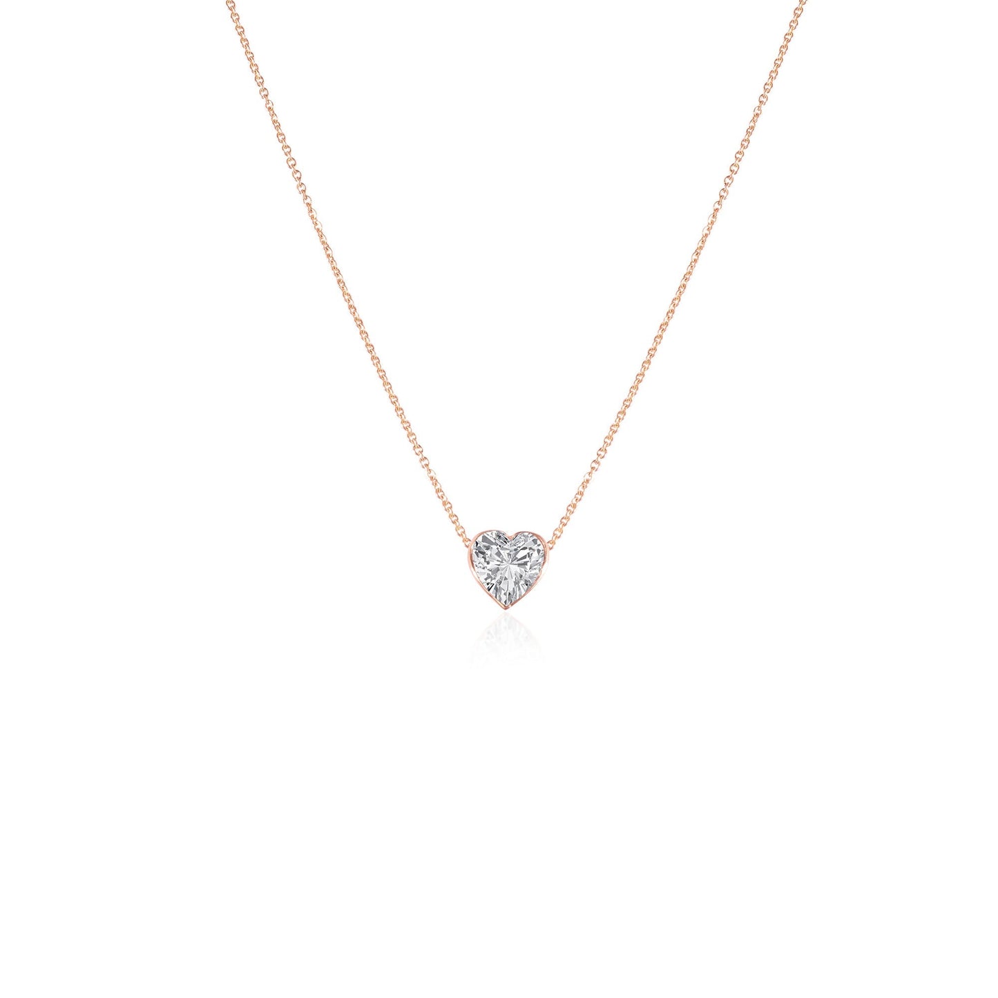 2 CT Heart Moissanite Solitaire Necklace