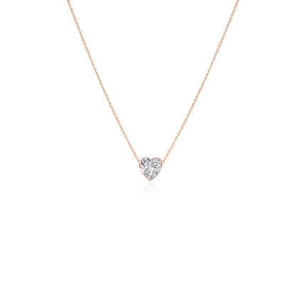 2 CT Heart Moissanite Solitaire Necklace