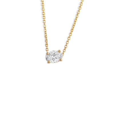 1 CT Oval Moissanite Solitaire Necklace