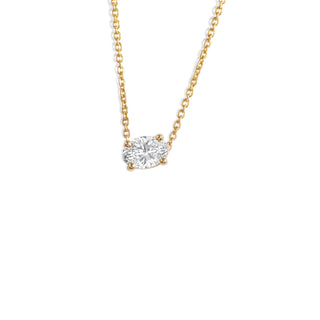 1 CT Oval Moissanite Solitaire Necklace
