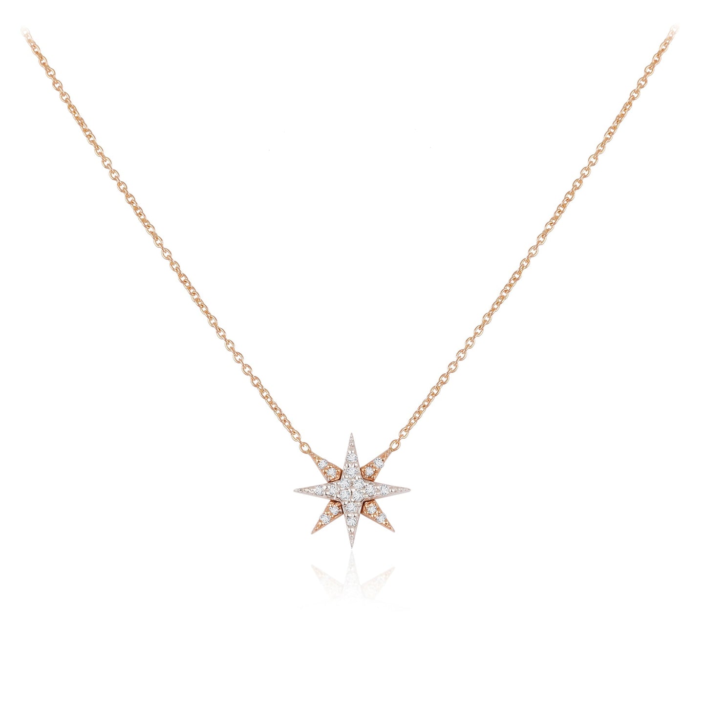 0.3 TCW Round Moissanite Pendant Necklace