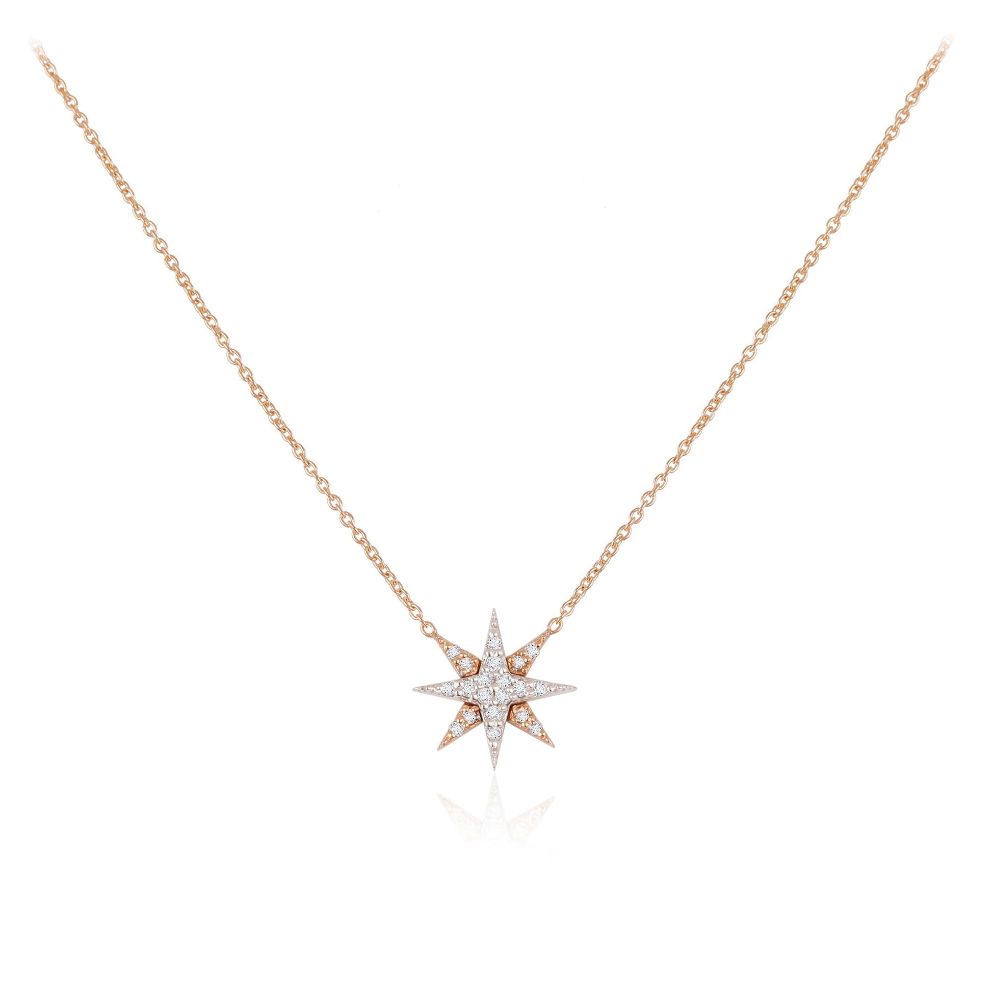 0.3 TCW Round Moissanite Pendant Necklace