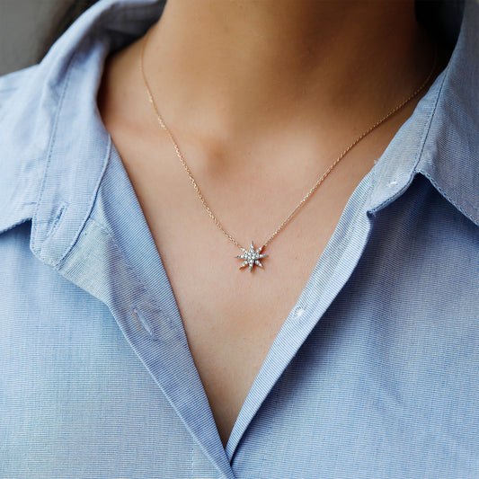 0.3 TCW Round Moissanite Pendant Necklace