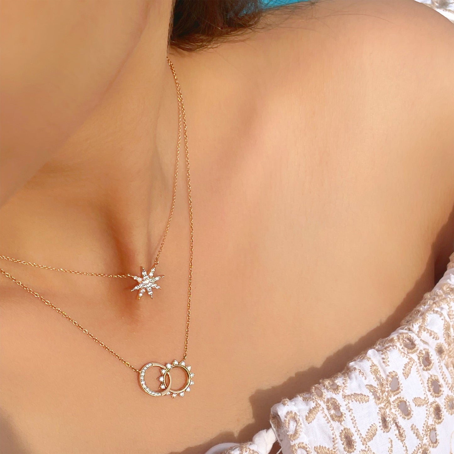0.3 TCW Round Moissanite Pendant Necklace