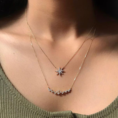 0.3 TCW Round Moissanite Pendant Necklace