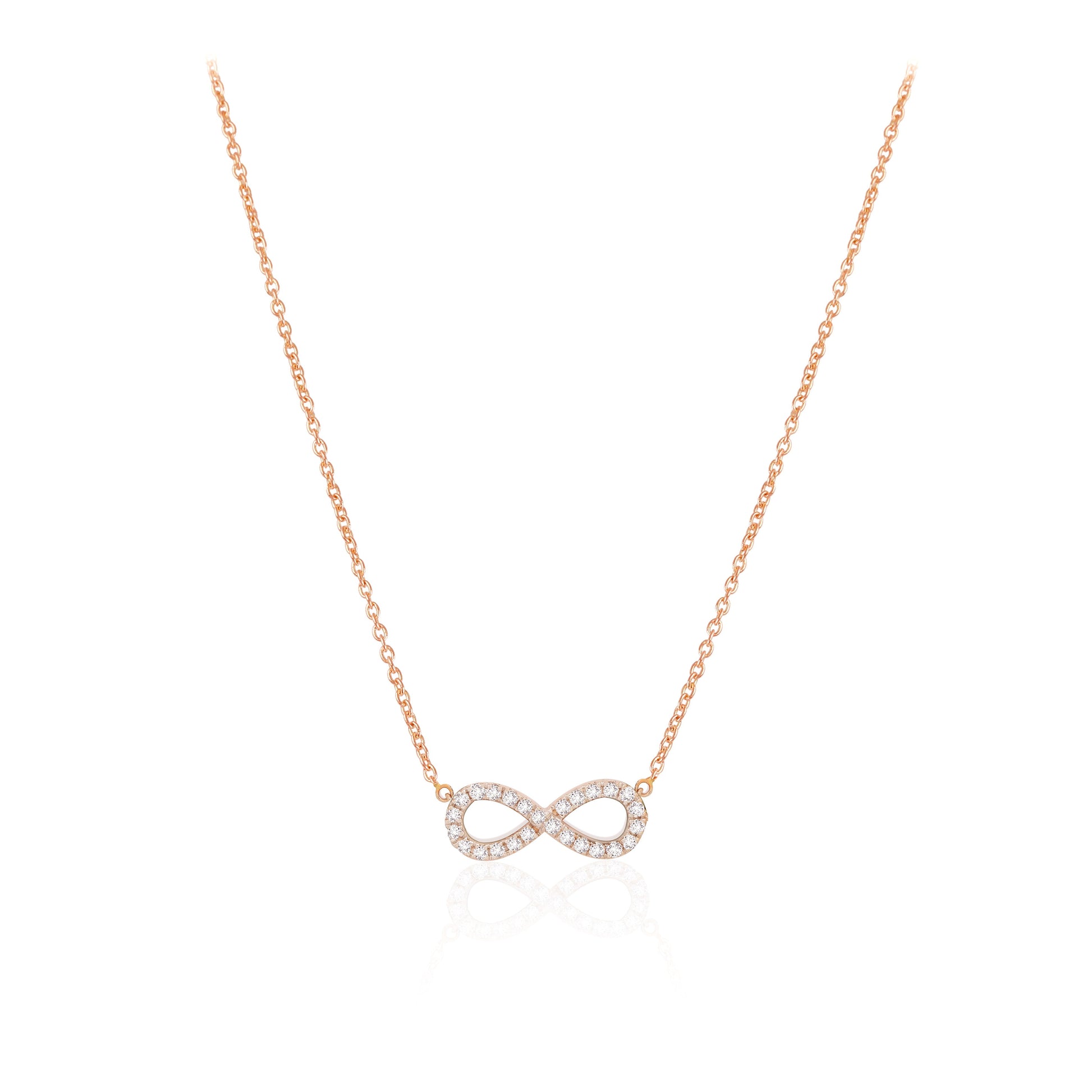 0.5 TCW Round Moissanite Infinity Necklace