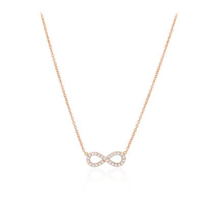 0.5 TCW Round Moissanite Infinity Necklace
