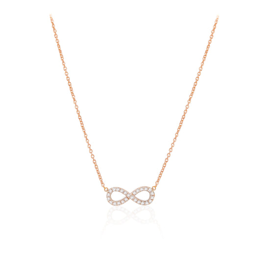 0.5 TCW Round Moissanite Infinity Necklace