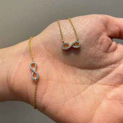 0.5 TCW Round Moissanite Infinity Necklace