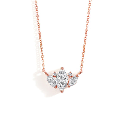 1.5 TCW Marquise Moissanite Multi Stone Necklace