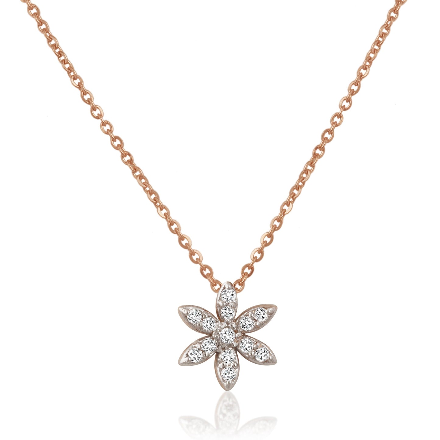 0.7 TCW Round Moissanite Multiple Stone Necklace