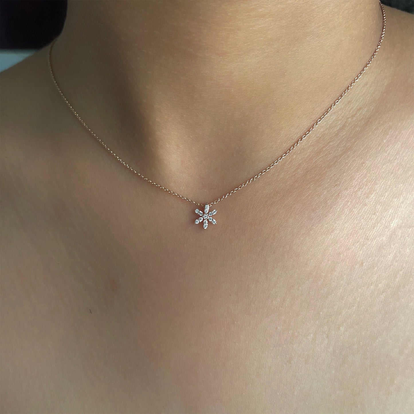 0.7 TCW Round Moissanite Multiple Stone Necklace