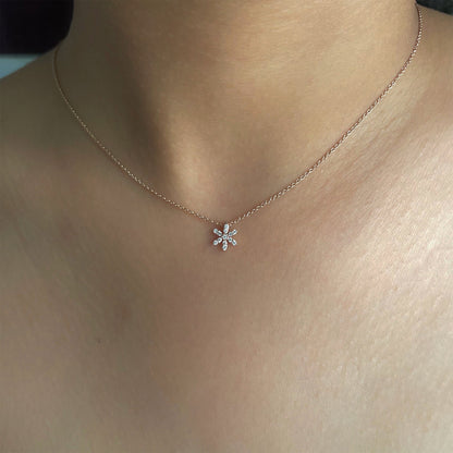 0.7 TCW Round Moissanite Multiple Stone Necklace