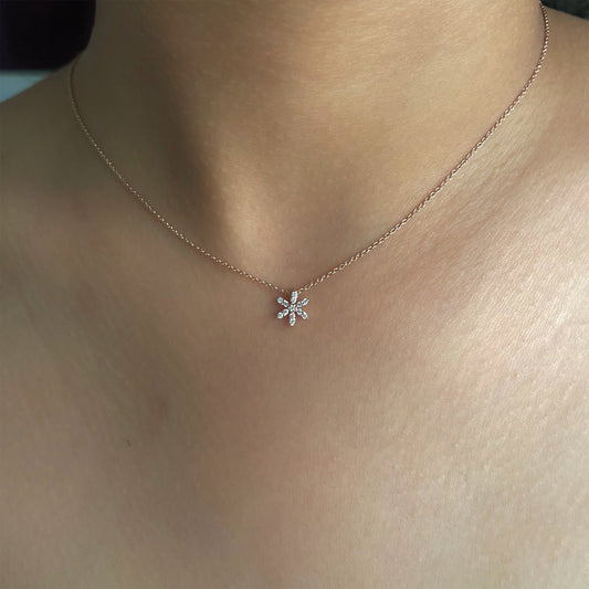 0.7 TCW Round Moissanite Multiple Stone Necklace