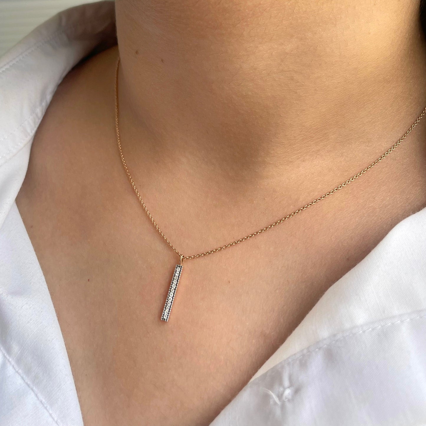 0.5 TCW Round Moissanite Pendant Necklace