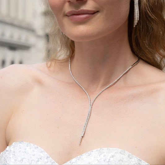 5 TCW Round Moissanite Ballroom Necklace