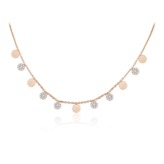 0.5 TCW Round Moissanite Multiple Stones Necklace