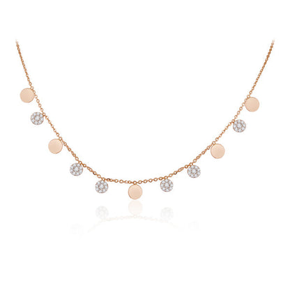 0.5 TCW Round Moissanite Multiple Stones Necklace