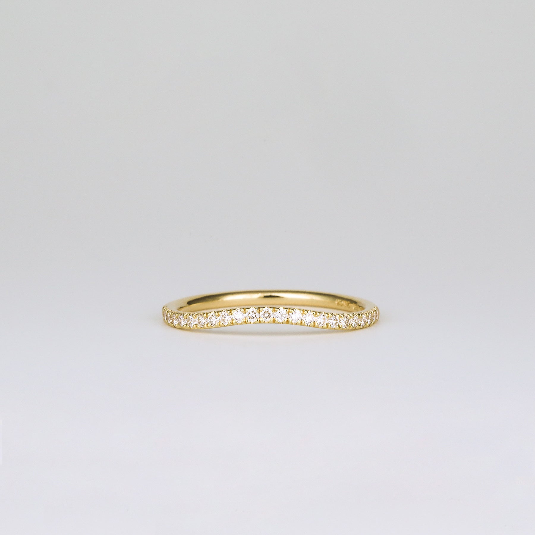 0.21 TCW Round Curved Moissanite Wedding Band