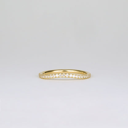 0.21 TCW Round Curved Moissanite Wedding Band
