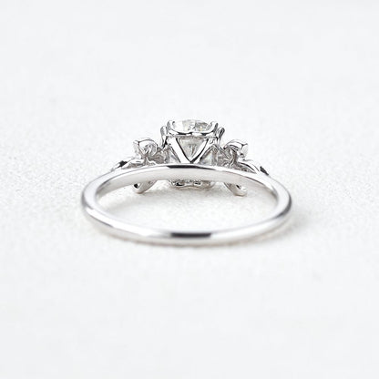 1 CT Round Cluster Moissanite Engagement Ring