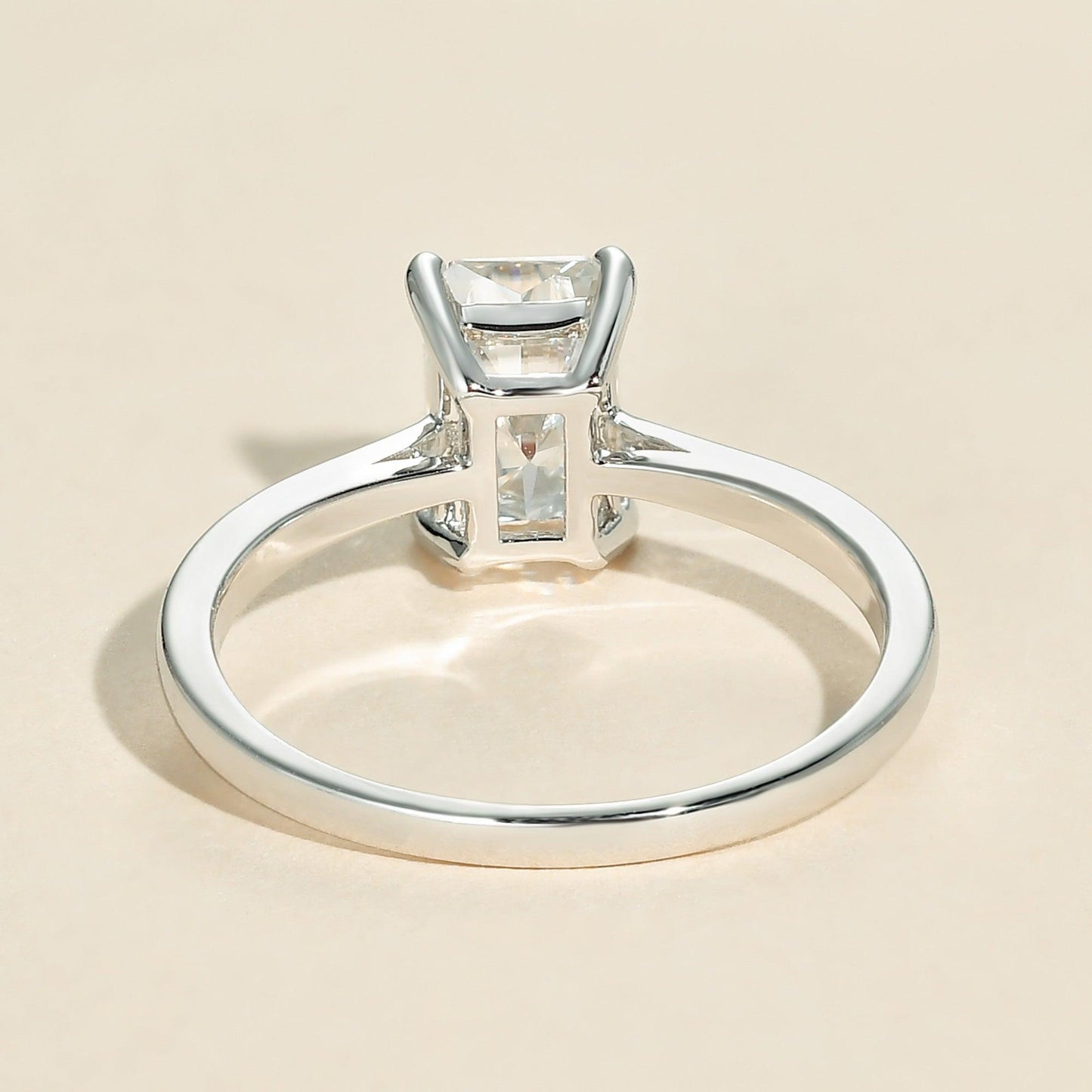 1.67 CT Radiant Solitaire Moissanite Engagement Ring