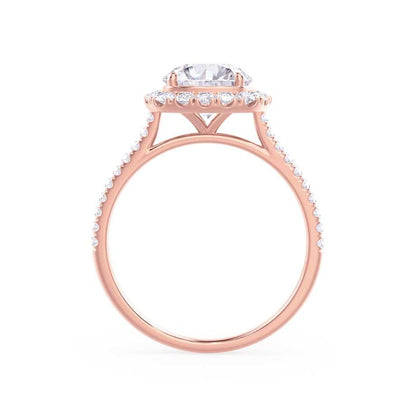 2.3 CT Elongated Cushion Halo & Pave Moissanite Engagement Ring