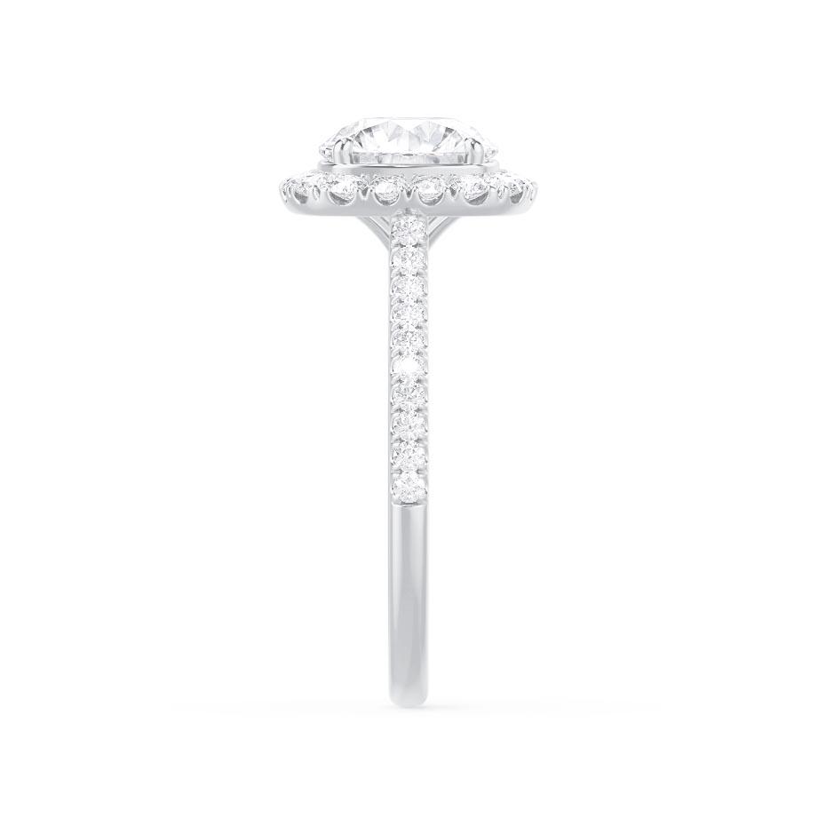 2.3 CT Elongated Cushion Halo & Pave Moissanite Engagement Ring