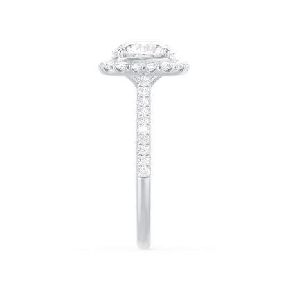 2.3 CT Elongated Cushion Halo & Pave Moissanite Engagement Ring
